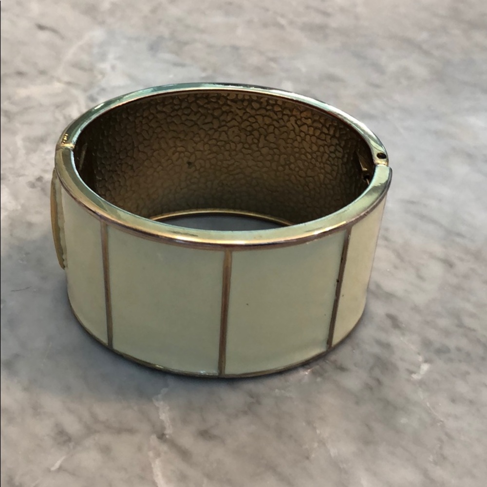 Wide enamel cuff bracelet